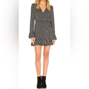 The Fifth Label Ophelia Stripe Mini Dress. Black and Ivory. Size Small.